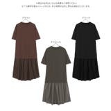 裾切替え異素材ドッキングワンピース［E3147］ | KOBE LETTUCE | 詳細画像12 