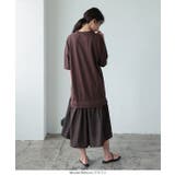 裾切替え異素材ドッキングワンピース［E3147］ | KOBE LETTUCE | 詳細画像7 