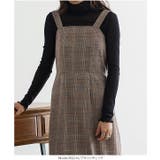 チェック柄バックゴム入りマーメイドワンピース 秋 秋服 | KOBE LETTUCE | 詳細画像6
