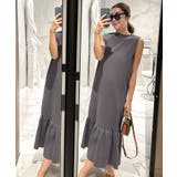 チャコール | アンチピリング 裾フレア ニットワンピース | KOBE LETTUCE