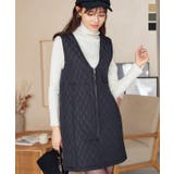 中綿キルティングジャンスカミニワンピース［E3346］ | KOBE LETTUCE | 詳細画像1 