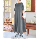 接触冷感 × シワ防止加工付きカットソーワンピースゆったり | KOBE LETTUCE | 詳細画像5