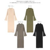 フレアスリーブハーフジップニットワンピース［E3406］ | KOBE LETTUCE | 詳細画像10 