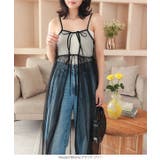 胸元リボンチュールキャミワンピース［E3426］ | KOBE LETTUCE | 詳細画像6 