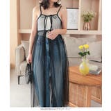 胸元リボンチュールキャミワンピース［E3426］ | KOBE LETTUCE | 詳細画像8 