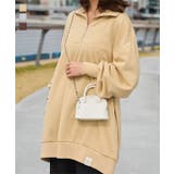 胸元ジップスウェットミニワンピース［E3442］ | KOBE LETTUCE | 詳細画像1 