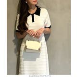 リップルボーダーポロカラーニットワンピース | KOBE LETTUCE | 詳細画像12