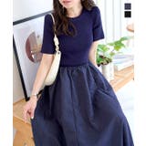 エンボスドッキングリブニットワンピース［E3489］ | KOBE LETTUCE | 詳細画像1 