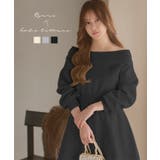 選べる2丈裏起毛スウェットオフショルダーワンピース 選べる2丈 裏起毛 | KOBE LETTUCE | 詳細画像1