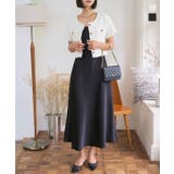 デザインサテンシンプルキャミワンピース キャミワンピース サテン | KOBE LETTUCE | 詳細画像1 