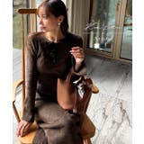 [ 岡部あゆみさんコラボ ]シャギーニットワンピース［E3540］ | KOBE LETTUCE | 詳細画像1 