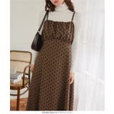 ビスチェドッキング風 フロッキードットワンピース ビスチェドッキング風 | KOBE LETTUCE | 詳細画像6 