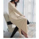 前後2wayボートネックリブワンピース［E3569］ リブワンピース 前後2wa… | KOBE LETTUCE | 詳細画像4 