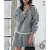 フェイクレイヤードトップス×ショーパンセット［E3578］ セットアップ 上下 | KOBE LETTUCE | 詳細画像1 