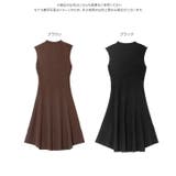 ノースリーブリブニットフレアワンピース［E3579］ ノースリーブ リブニット | KOBE LETTUCE | 詳細画像8 