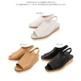 バックストラップソフトレザータッチウェッジソールサンダルシューズ レディース 厚底 | KOBE LETTUCE | 詳細画像10