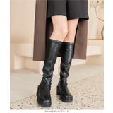 厚底ストレッチロングブーツ［I2590］ | KOBE LETTUCE | 詳細画像3 