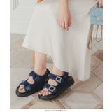 ビジューツーベルト厚底サンダル［I2609］ | KOBE LETTUCE | 詳細画像14 