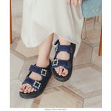 ビジューツーベルト厚底サンダル［I2609］ | KOBE LETTUCE | 詳細画像15 