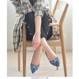 リボンビジューフラットパンプス［I2634］ | KOBE LETTUCE | 詳細画像6 