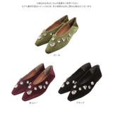 ビジューベロアフラットパンプス［I2640］ | KOBE LETTUCE | 詳細画像11 