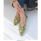 ビジューベロアフラットパンプス［I2640］ | KOBE LETTUCE | 詳細画像2 