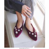 ビジューベロアフラットパンプス［I2640］ | KOBE LETTUCE | 詳細画像4 