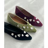 ビジューベロアフラットパンプス［I2640］ | KOBE LETTUCE | 詳細画像10 