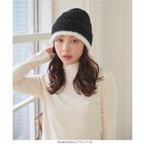 バイカラーラインニット帽［J1199］ ニット帽 バイカラー | KOBE LETTUCE | 詳細画像7 