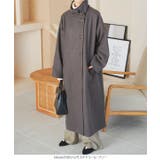 モスチャコール | ケープ取り外し2wayスタンドカラーロングコート［K1258］冬 | KOBE LETTUCE