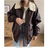 フェイクレザージップアップブルゾンレザー ジャケット アウター | KOBE LETTUCE | 詳細画像3 