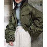 シャーリングスリーブ中綿MA1ショートブルゾン［K1345］ | KOBE LETTUCE | 詳細画像1 