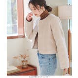 ノーカラーシャギークロップドコート［K1354］ | KOBE LETTUCE | 詳細画像5 