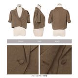 麻タッチパワショルクロップドジャケット［K1379］ | KOBE LETTUCE | 詳細画像11 