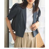 麻タッチパワショルクロップドジャケット［K1379］ | KOBE LETTUCE | 詳細画像9 