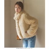 リボンブローチつきエコファーショートコート リボンブローチつき エコファー | KOBE LETTUCE | 詳細画像11 