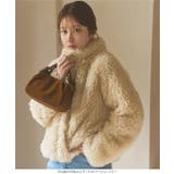 リボンブローチつきエコファーショートコート リボンブローチつき エコファー | KOBE LETTUCE | 詳細画像13 