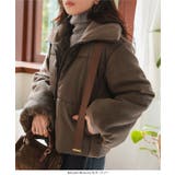 ビッグリボンスタンドカラー中綿ブルゾンコート ビッグリボン スタンドカラー | KOBE LETTUCE | 詳細画像6 