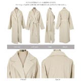 ウエストリボンデザインロングガウンコート ウエストリボン ロングガウンコート | KOBE LETTUCE | 詳細画像13 