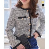 ショート丈ツイードジャケット［K1427］ ツイードジャケット ショート丈 | KOBE LETTUCE | 詳細画像1 