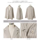 ストライプ柄テーラードジャケット［K1432］ テーラードジャケット ストライプ | KOBE LETTUCE | 詳細画像10 