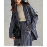 ストライプ柄テーラードジャケット［K1432］ テーラードジャケット ストライプ | KOBE LETTUCE | 詳細画像2 