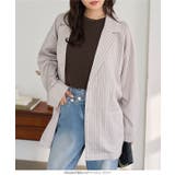 ストライプ柄テーラードジャケット［K1432］ テーラードジャケット ストライプ | KOBE LETTUCE | 詳細画像5 