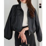 裾バルーンレザーブルゾン［K1441］ レザーブルゾン 裾バルーン | KOBE LETTUCE | 詳細画像1 