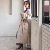 ベルト付きノーカラーライトコート［K939］ | KOBE LETTUCE | 詳細画像1 