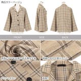 コットンチェック柄ジャケット レディース アウター | KOBE LETTUCE | 詳細画像3