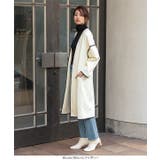 エコレザーパイピングノーカラーコート［K991］ | KOBE LETTUCE | 詳細画像5 