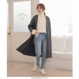 エコレザーパイピングノーカラーコート［K991］ | KOBE LETTUCE | 詳細画像8 