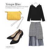 Ladyライクに着こなせる!裾チュール切り替えアシンメトリータイトスカート | KOBE LETTUCE | 詳細画像6