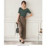 ［ 選べる2丈 ］とろみ素材ベルト付ワイドパンツ | KOBE LETTUCE | 詳細画像14 